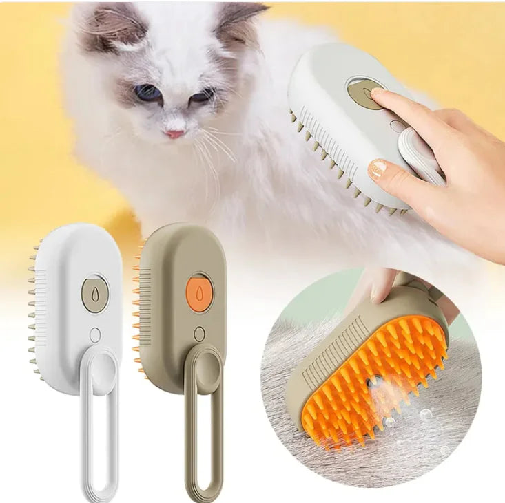 3-in-1 Electric Steam Pet Grooming Brush