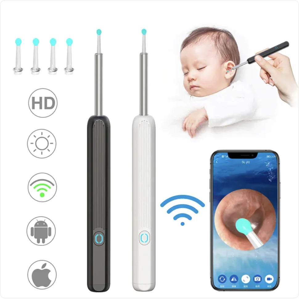 HD Ear Endoscope with Luminous Ear Scoop Tool